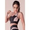 Brassière Fitness Maintien élevé Noire Rose Bari