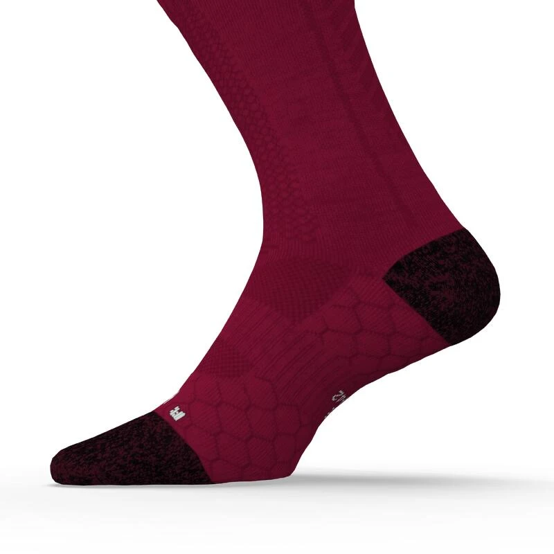 CHAUSSETTES DE RUNNING RUN900 MI-MOLLET LAINE MERINOS BORDEAUX 4 CHAUSSETTES DE RUNNING RUN900 MI-MOLLET LAINE MERINOS BORDEAUX – Image 4