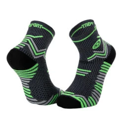 BV Sport Chaussettes TRAIL ULTRA Gris-vert