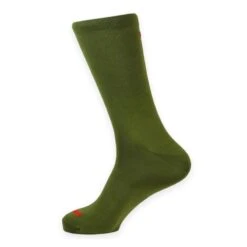 Chaussettes Unisexes Hautes Unies Mooquer Classy Evo Safari Vertes Brodées