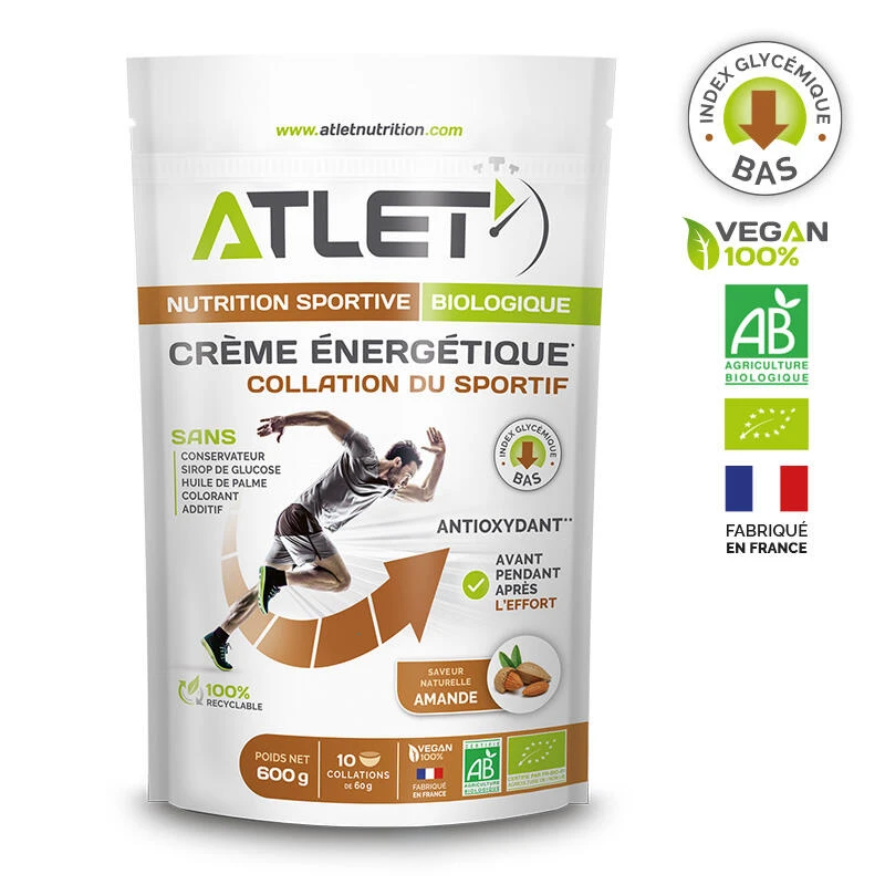 Crème énergétique Amande Biologique 600g 1 Crème énergétique Amande Biologique 600g