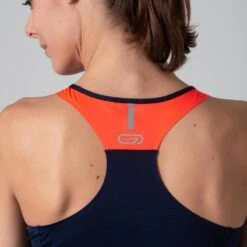 Kalenji DEBARDEUR D'ATHLETISME FEMME BLEU ET ORANGE -Sport Vêtements Magasin debardeur dathletisme femme bleu et orange 6