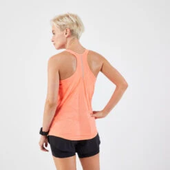 Débardeur Running Avec Brassière Intégrée Femme - KIPRUN Run 500 Confort Corail -Sport Vêtements Magasin debardeur running avec brassiere integree femme kiprun run 500 confort corail 2