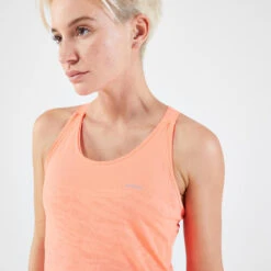 Débardeur Running Avec Brassière Intégrée Femme - KIPRUN Run 500 Confort Corail -Sport Vêtements Magasin debardeur running avec brassiere integree femme kiprun run 500 confort corail 3