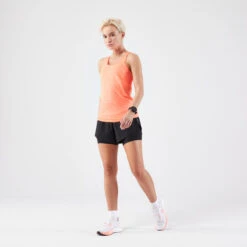Débardeur Running Avec Brassière Intégrée Femme - KIPRUN Run 500 Confort Corail -Sport Vêtements Magasin debardeur running avec brassiere integree femme kiprun run 500 confort corail 4