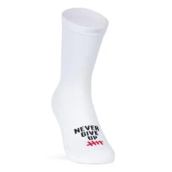 Don't Quit Chaussette De Course Unisexe, Tricotée En Blanc -Sport Vêtements Magasin dont quit chaussette de course unisexe tricotee en blanc 2