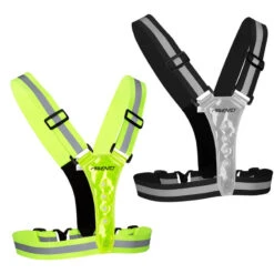 AVENTO Gilet De Running Avec éclairage LED Réfléchissant - Jaune Fluo -Sport Vêtements Magasin gilet de running avec eclairage led reflechissant jaune fluo 2