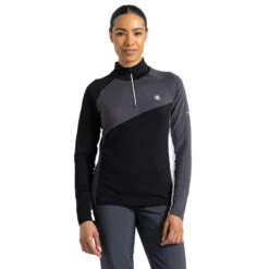 Dare 2b Haut De Sport ICE Femme (Noir / Gris Foncé) -Sport Vêtements Magasin haut de sport ice femme noir gris fonce 3
