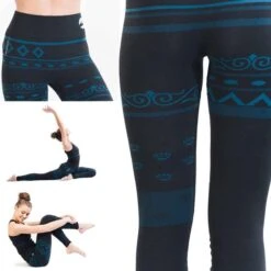 Legging Yoga Sans Couture Taille Haute Jambe Longue 70% Coton Bio Anti Sueur, Om -Sport Vêtements Magasin legging yoga sans couture taille haute jambe longue 70 coton bio anti sueur om 2