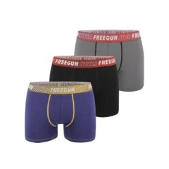 FREEGUN Lot De 3 Boxers Coton Homme Never Stop