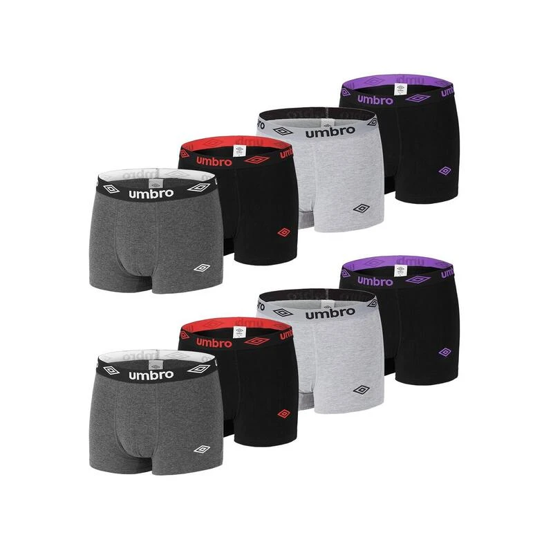 UMBRO Lot De 8 Boxers Coton Homme Uni 1 UMBRO Lot De 8 Boxers Coton Homme Uni