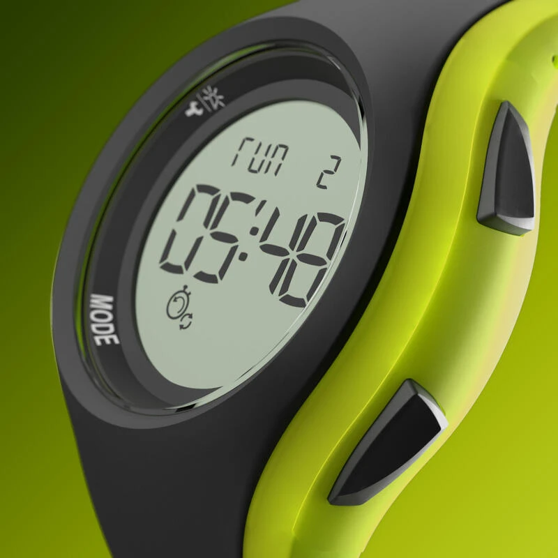 Kalenji Montre Chronomètre De Course à Pied W200 M Grise Jaune 2 Kalenji Montre Chronomètre De Course à Pied W200 M Grise Jaune – Image 2