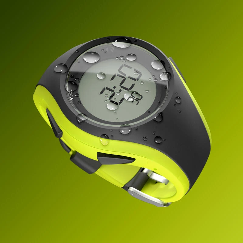 Kalenji Montre Chronomètre De Course à Pied W200 M Grise Jaune 3 Kalenji Montre Chronomètre De Course à Pied W200 M Grise Jaune – Image 3