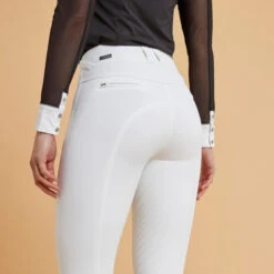 Pantalon De Concours équitation Classic Grip Femme - 900 Blanc -Sport Vêtements Magasin pantalon de concours equitation classic grip femme 900 blanc 4