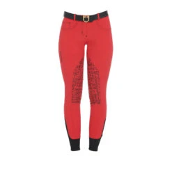 Pantalon D'équitation Femme En Tissu Technique Avec Grip Genou