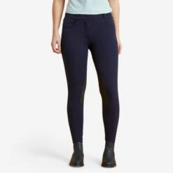 Pantalon équitation Basanes Agrippantes Femme - 500 Marine
