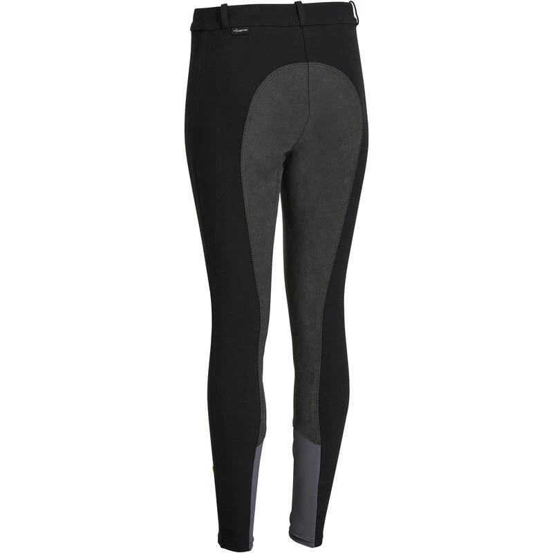 Pantalon équitation Fond De Peau Femme - 180 Noir 2 Pantalon équitation Fond De Peau Femme - 180 Noir – Image 2