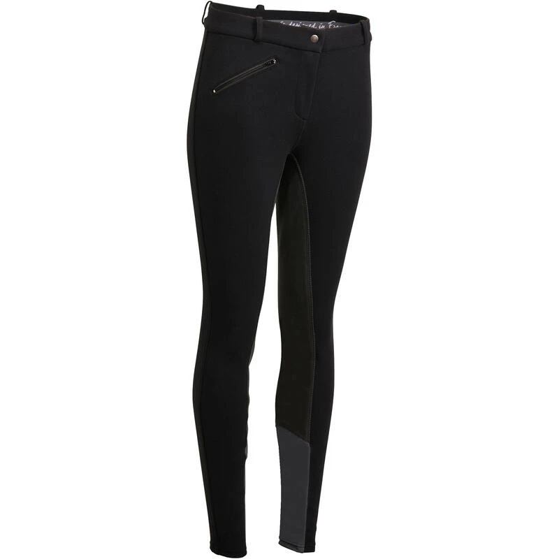 Pantalon équitation Fond De Peau Femme - 180 Noir 1 Pantalon équitation Fond De Peau Femme - 180 Noir
