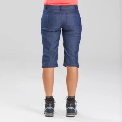 Pantalon Modulable De Trek Voyage - TRAVEL 100 Denim Bleu Femme -Sport Vêtements Magasin pantalon modulable de trek voyage travel 100 denim bleu femme 8