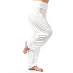 Pantalon Yoga Flow Bambou Performance - Sarouel Yoga élégance Blanc Kundalini -Sport Vêtements Magasin pantalon yoga flow bambou performance sarouel yoga elegance blanc kundalini 3