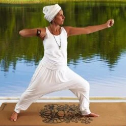 Pantalon Yoga Flow Bambou Performance - Sarouel Yoga élégance Blanc Kundalini -Sport Vêtements Magasin pantalon yoga flow bambou performance sarouel yoga elegance blanc kundalini 4