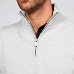 Pull Golf 1/2 Zip Coupe-vent Homme - MW500 Gris -Sport Vêtements Magasin pull golf 12 zip coupe vent homme mw500 gris 2