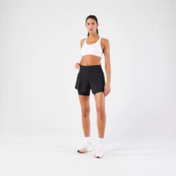 Short 2 En 1 Running Longue Distance Femme - KIPRUN Run 900 Ultra Noir -Sport Vêtements Magasin short 2 en 1 running longue distance femme kiprun run 900 ultra noir 6