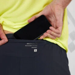 SHORT CUISSARD RUNNING HOMME KIPRUN 2 IN 1 GRIS NOIR -Sport Vêtements Magasin short cuissard running homme kiprun 2 in 1 gris noir 5