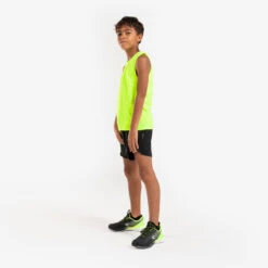 Short De Running Respirant Enfant - KIPRUN DRY+ 900 Noir Et Jaune Fluo -Sport Vêtements Magasin short de running respirant enfant kiprun dry 900 noir et jaune fluo 2