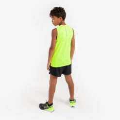 Short De Running Respirant Enfant - KIPRUN DRY+ 900 Noir Et Jaune Fluo -Sport Vêtements Magasin short de running respirant enfant kiprun dry 900 noir et jaune fluo 3