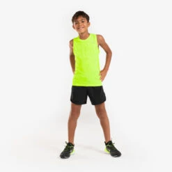Short De Running Respirant Enfant - KIPRUN DRY+ 900 Noir Et Jaune Fluo -Sport Vêtements Magasin short de running respirant enfant kiprun dry 900 noir et jaune fluo 6
