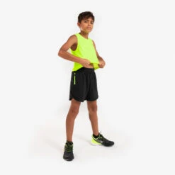 Short De Running Respirant Enfant - KIPRUN DRY+ 900 Noir Et Jaune Fluo -Sport Vêtements Magasin short de running respirant enfant kiprun dry 900 noir et jaune fluo 7