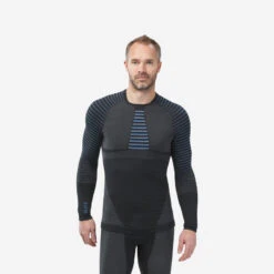 WEDZE Sous-vêtement De Ski Homme Seamless BL 980 Haut - Bleu / Gris