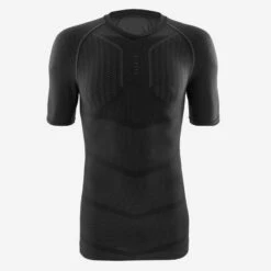 Kipsta SOUS-VETEMENT THERMIQUE HAUT MANCHES COURTES ADULTE NOIR KEEPDRY 500 -Sport Vêtements Magasin sous vetement thermique haut manches courtes adulte noir keepdry 500 2