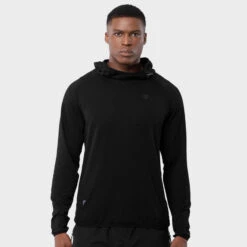 Sweat à Capuche Fitness Homme Black Square Noir