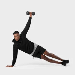 Sweat à Capuche Fitness Homme Black Square Noir -Sport Vêtements Magasin sweat a capuche fitness homme black square noir 3