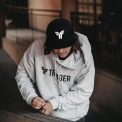 Sport Vêtements Magasin -Sport Vêtements Magasin sweat a capuche trigger college gris 1