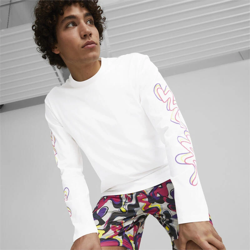 T-shirt à Manches Longues Neymar Jr Creativity PUMA White Fluo Yellow 2 T-shirt à Manches Longues Neymar Jr Creativity PUMA White Fluo Yellow – Image 2