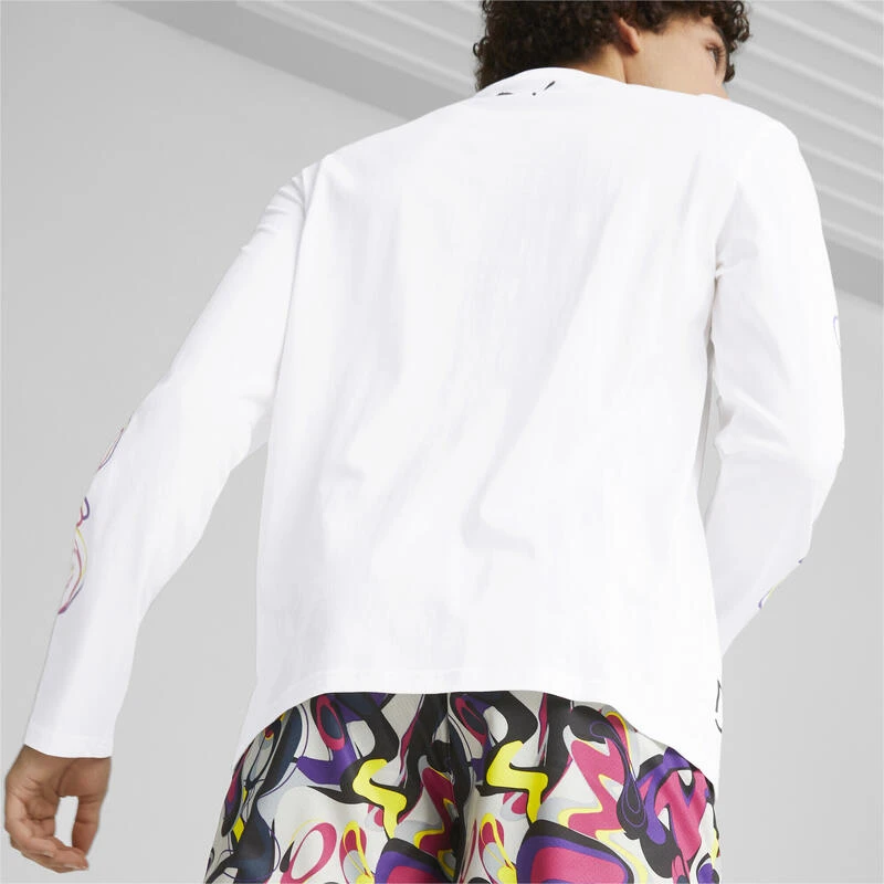 T-shirt à Manches Longues Neymar Jr Creativity PUMA White Fluo Yellow 4 T-shirt à Manches Longues Neymar Jr Creativity PUMA White Fluo Yellow – Image 4