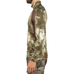 T-SHIRT CHASSE MANCHES LONGUES SILENCIEUX RESPIRANT 500 CAMOUFLAGE TREEMETIC -Sport Vêtements Magasin t shirt chasse manches longues silencieux respirant 500 camouflage treemetic 3
