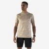 T-shirt De Running Respirant Homme - KIPRUN Run 500 Dry Graph Beige