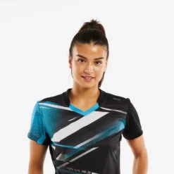 T-shirt De Tennis De Table TTP560 Femme Noir Bleu 8 T-shirt De Tennis De Table TTP560 Femme Noir Bleu -Sport Vêtements Magasin t shirt de tennis de table ttp560 femme noir bleu 2