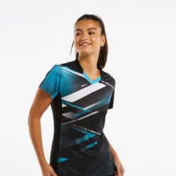 T-shirt De Tennis De Table TTP560 Femme Noir Bleu 11 T-shirt De Tennis De Table TTP560 Femme Noir Bleu -Sport Vêtements Magasin t shirt de tennis de table ttp560 femme noir bleu 5