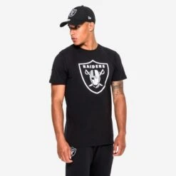 NEW ERA T-shirt Manches Courtes Homme/femme Baseball Las Vegas Raiders - Noir