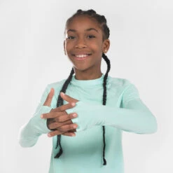 T-Shirt Manches Longues Respirant Enfant - KIPRUN SKINCARE VERT -Sport Vêtements Magasin t shirt manches longues respirant enfant kiprun skincare vert 3