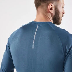 T-SHIRT RUNNING HOMME RESPIRANT MANCHE LONGUE - KIPRUN CARE BLEU FONCE -Sport Vêtements Magasin t shirt running homme respirant manche longue kiprun care bleu fonce 3