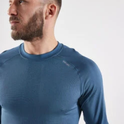 T-SHIRT RUNNING HOMME RESPIRANT MANCHE LONGUE - KIPRUN CARE BLEU FONCE -Sport Vêtements Magasin t shirt running homme respirant manche longue kiprun care bleu fonce 4