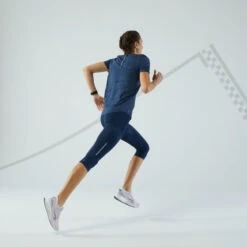 T-shirt Running Sans Couture Femme - KIPRUN Run 500 Confort Bleu Ardoise -Sport Vêtements Magasin t shirt running sans couture femme kiprun run 500 confort bleu ardoise 6