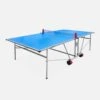 Table De Ping Pong OUTDOOR Bleue, Avec 2 Raquettes Et 3 Balles, Pour Utilisation