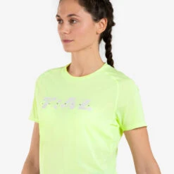 TEE SHIRT DE TRAIL RUNNING MANCHES COURTES GRAPH FEMME LIME -Sport Vêtements Magasin tee shirt de trail running manches courtes graph femme lime 2